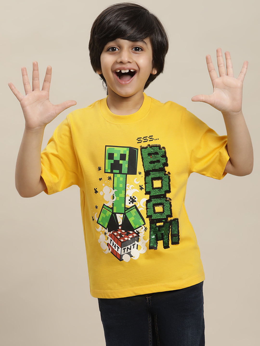 Minecraft Regular Fit Tshirt For Boys