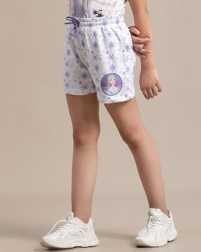 Frozen Regular Fit Shorts For Girls