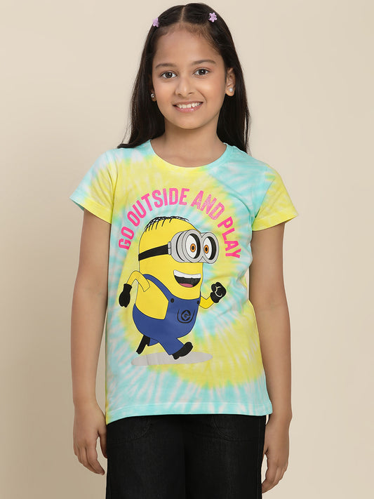 Minions Regular Fit Tshirt For Girls