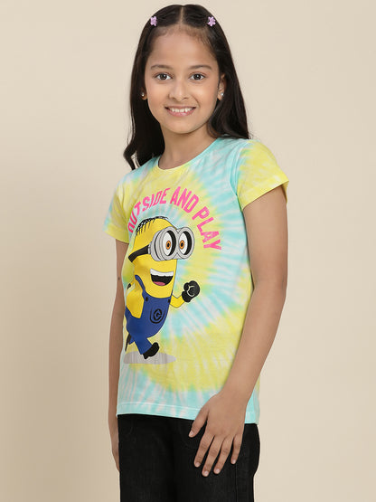 Minions Regular Fit Tshirt For Girls