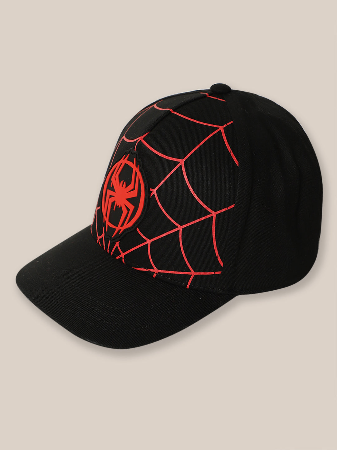 Kids Boys Spiderman Black Caps