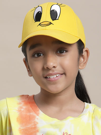 Kids Girls Looney Tunes Yellow Caps