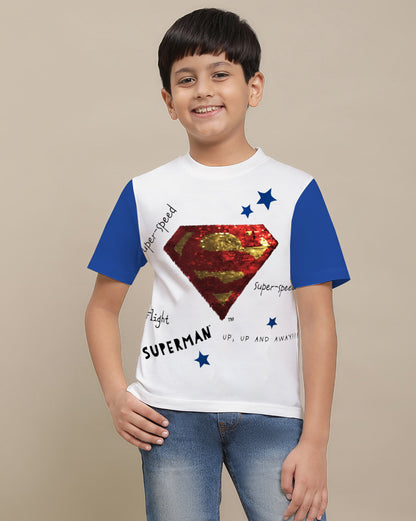 Superman Regular Fit Tshirt For Boys