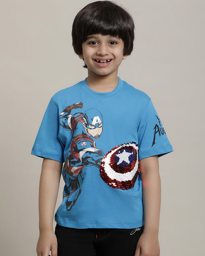 Captain America Regular Fit Tshirt For Boys