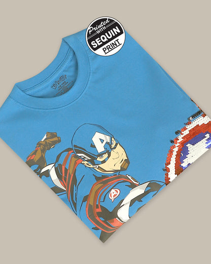 Captain America Regular Fit Tshirt For Boys