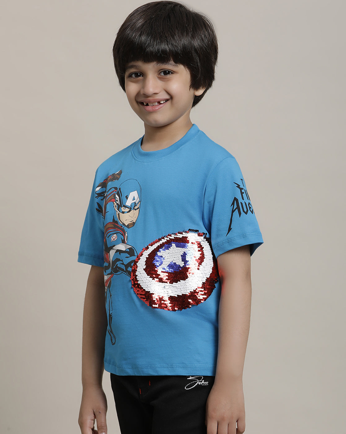 Captain America Regular Fit Tshirt For Boys