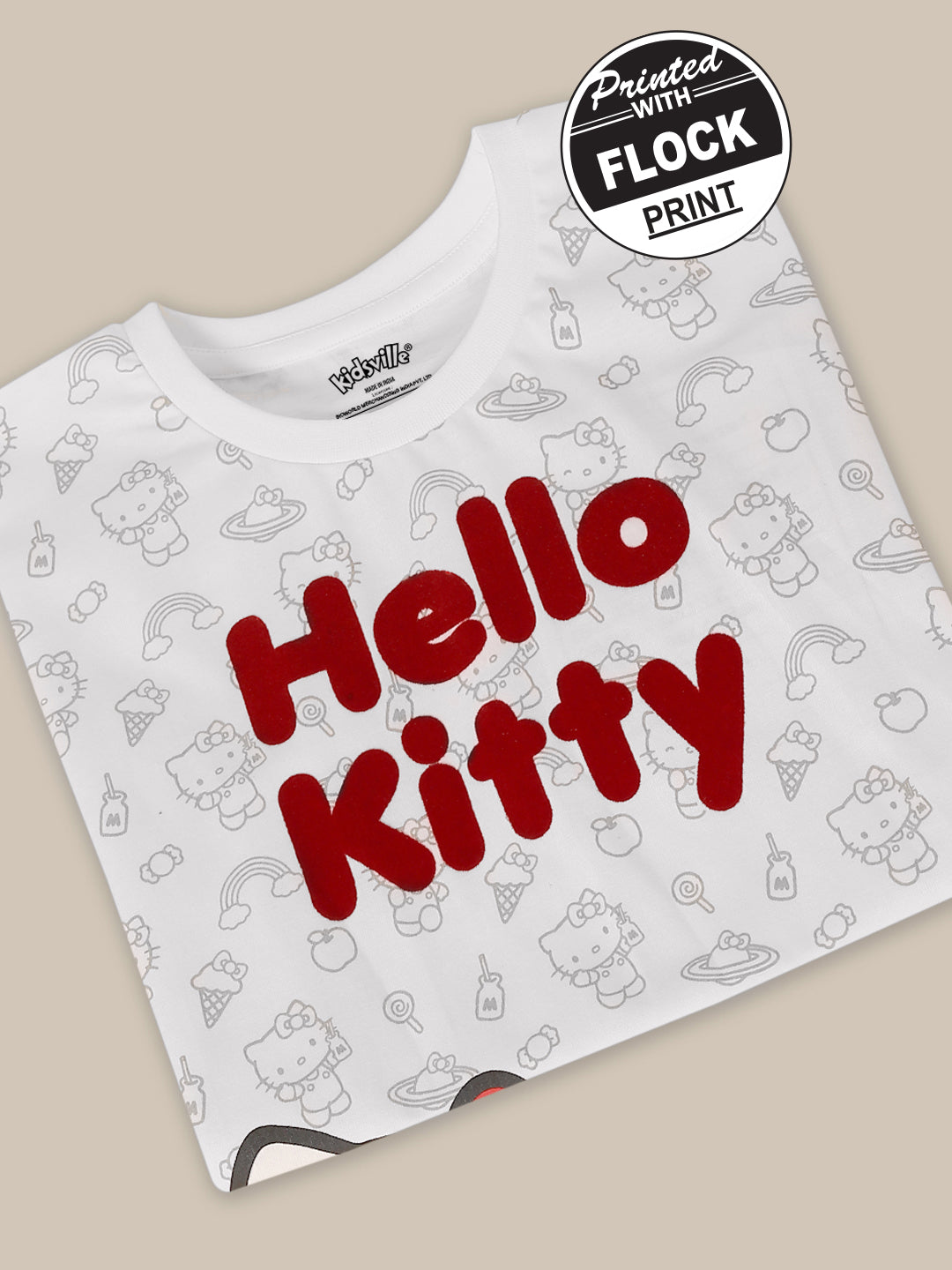 Hello Kitty Regular Fit Tshirt For Girls