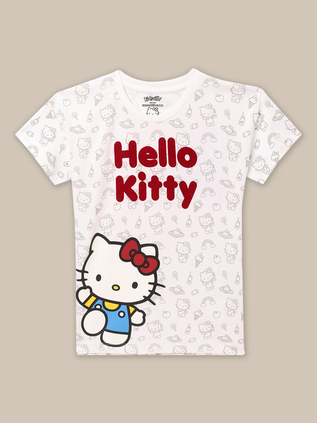 Hello Kitty Regular Fit Tshirt For Girls