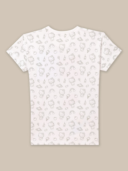 Hello Kitty Regular Fit Tshirt For Girls