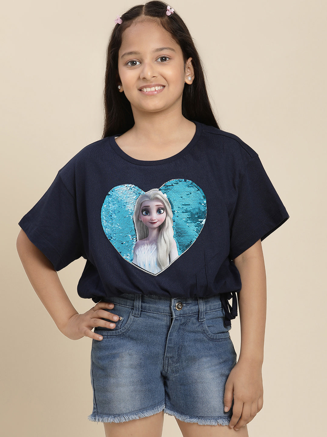 Frozen Boxy Fit Tshirt For Girls