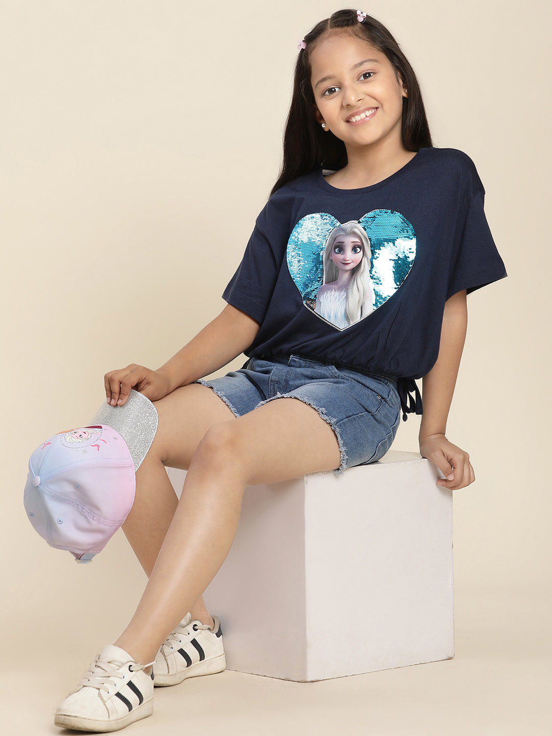 Frozen Boxy Fit Tshirt For Girls