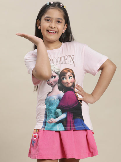 Frozen Regular Fit Tshirt For Girls