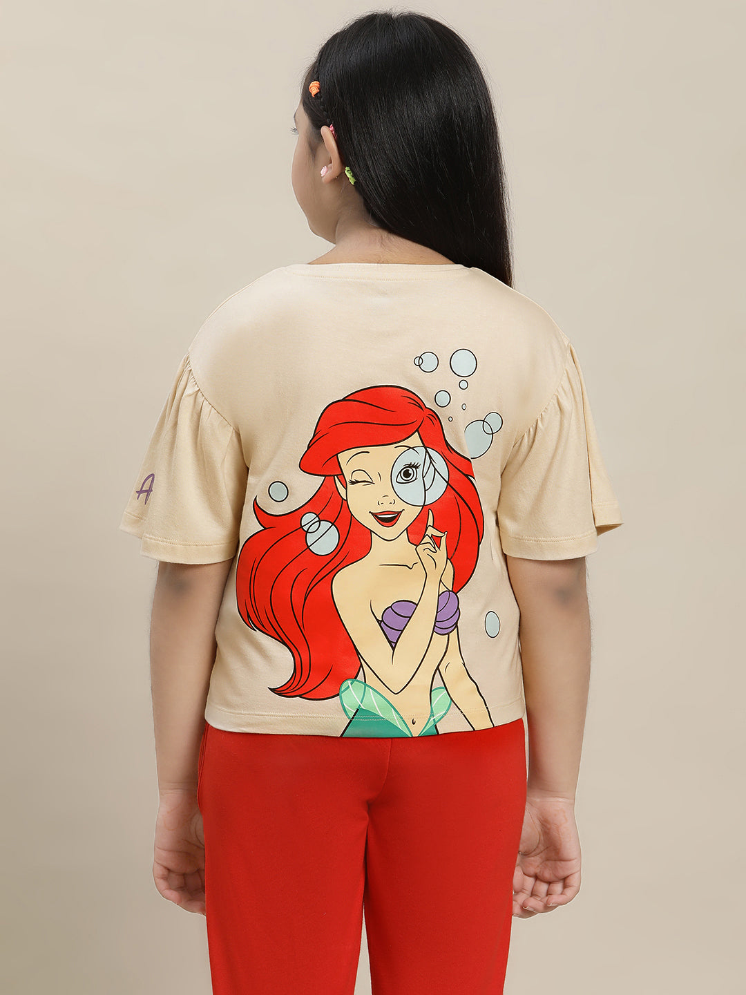 Disney Princess Printed Relaxed Fit Tshirt For Girls