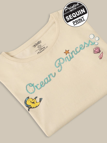 Disney Princess Printed Relaxed Fit Tshirt For Girls