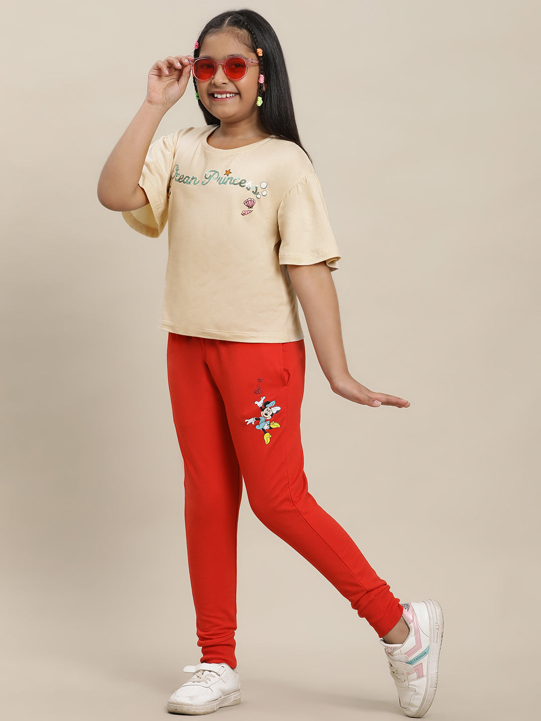 Disney Princess Printed Relaxed Fit Tshirt For Girls