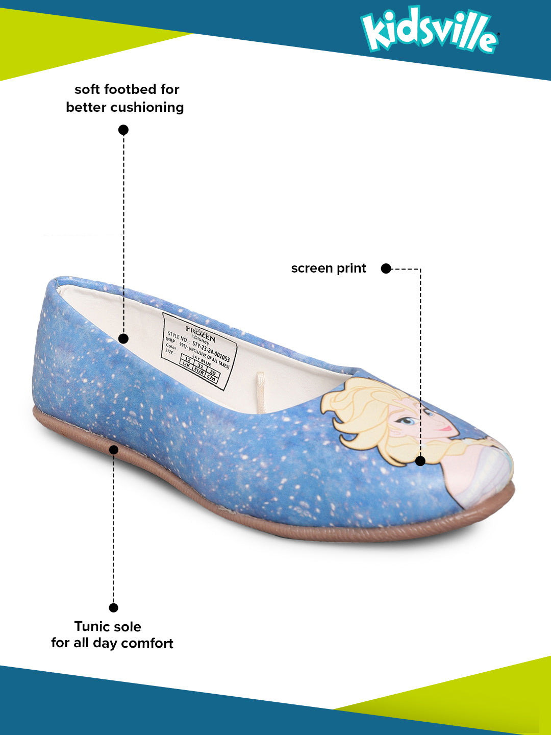 Frozen Sky Blue Ballerina for Kids Girls