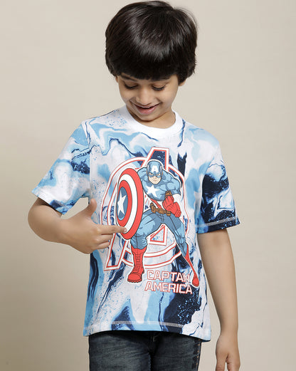 Captain America Regular Fit Tshirt For Boys