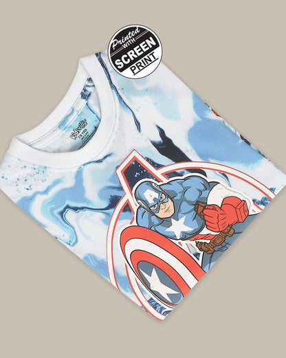 Captain America Regular Fit Tshirt For Boys