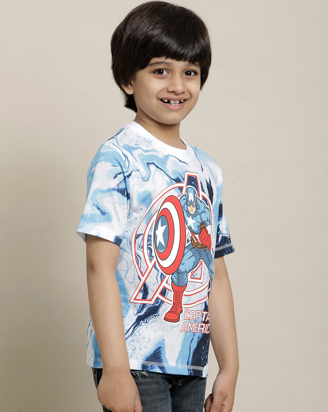 Captain America Regular Fit Tshirt For Boys