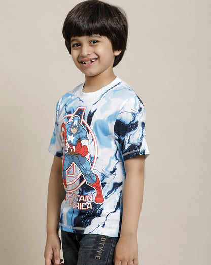 Captain America Regular Fit Tshirt For Boys