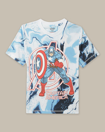 Captain America Regular Fit Tshirt For Boys