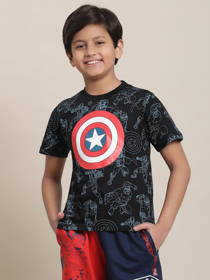 Captain America Regular Fit Tshirt For Boys