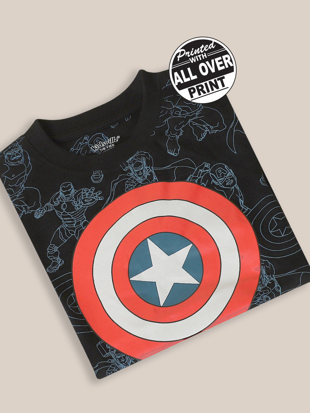 Captain America Regular Fit Tshirt For Boys