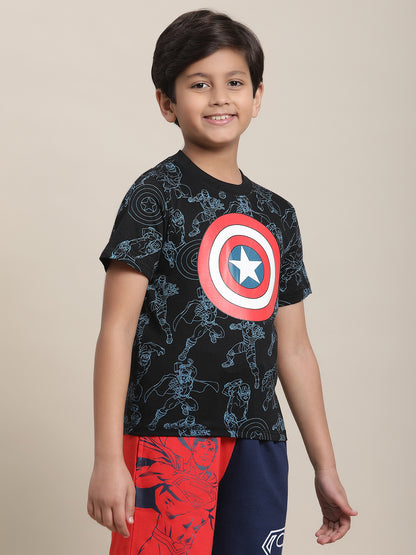 Captain America Regular Fit Tshirt For Boys