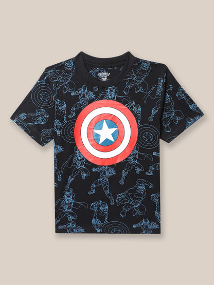 Captain America Regular Fit Tshirt For Boys