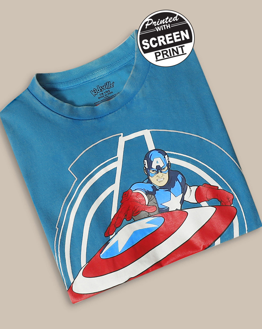 Captain America Regular Fit Tshirt For Boys