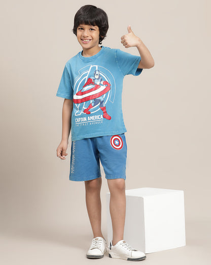 Captain America Regular Fit Shorts For Boys