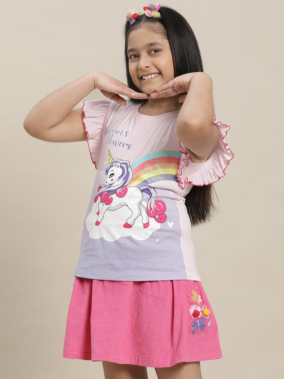 Unicorns Regular Fit Tshirt For Girls