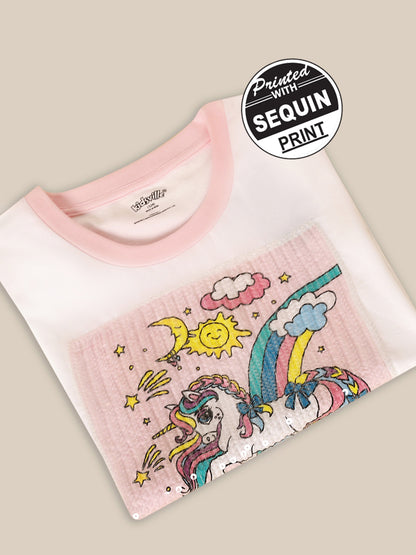 Unicorns Relaxed Fit Tshirt For Girls