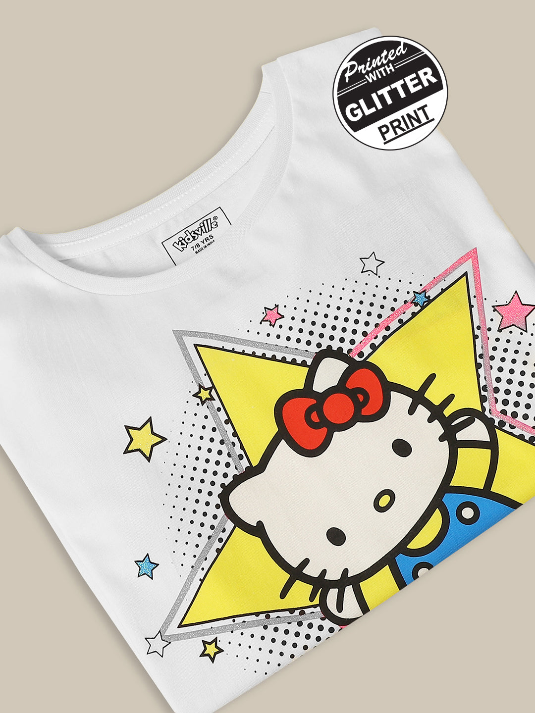 Hello Kitty Regular Fit Tshirt For Girls