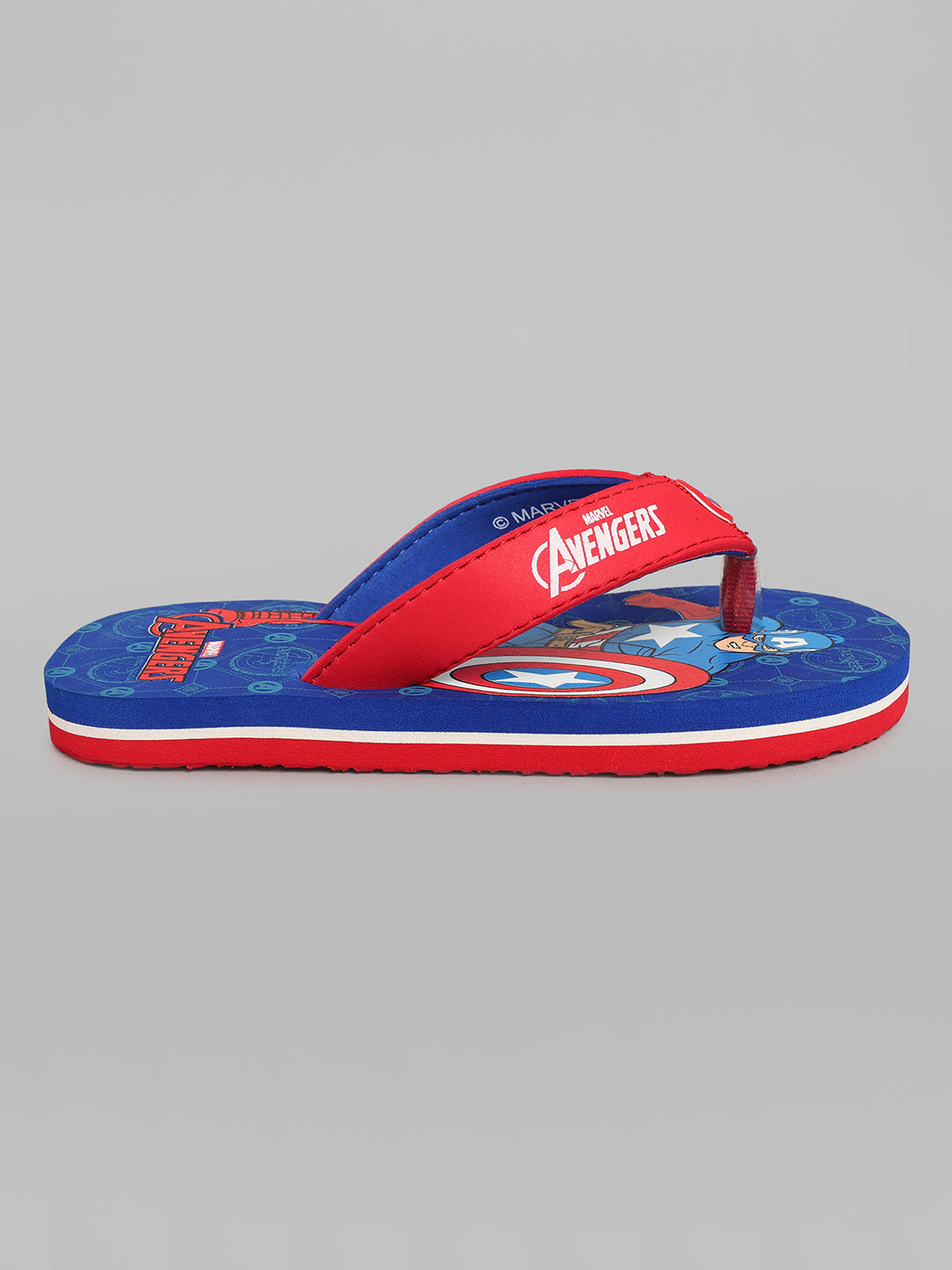 Captain America Royal Blue Flip-Flops For Kids Boys