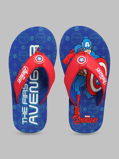 Captain America Royal Blue Flip-Flops For Kids Boys