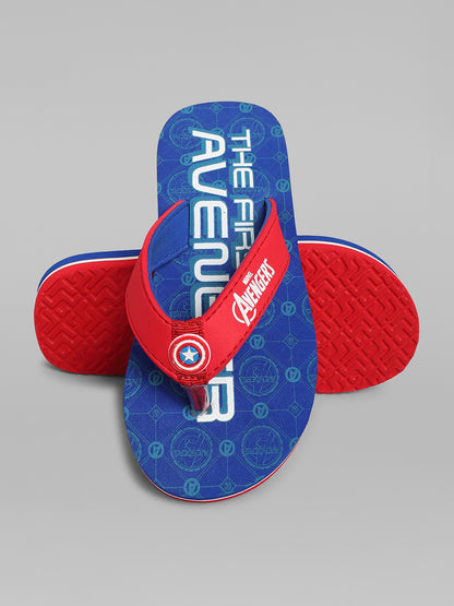 Captain America Royal Blue Flip-Flops For Kids Boys