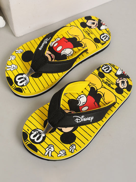 Mickey & Friends Yellow Flip-Flops For Kids Boys