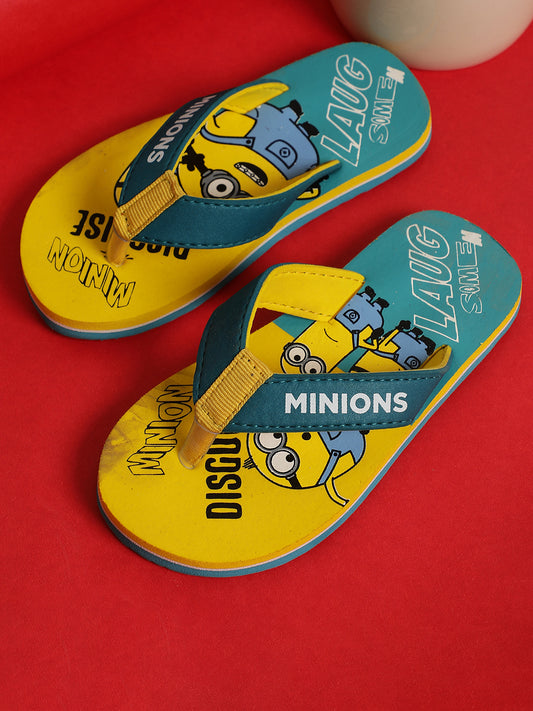 Minions Yellow Flip-Flops For Kids Boys