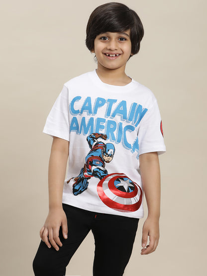 Captain America Regular Fit Tshirt For Boys