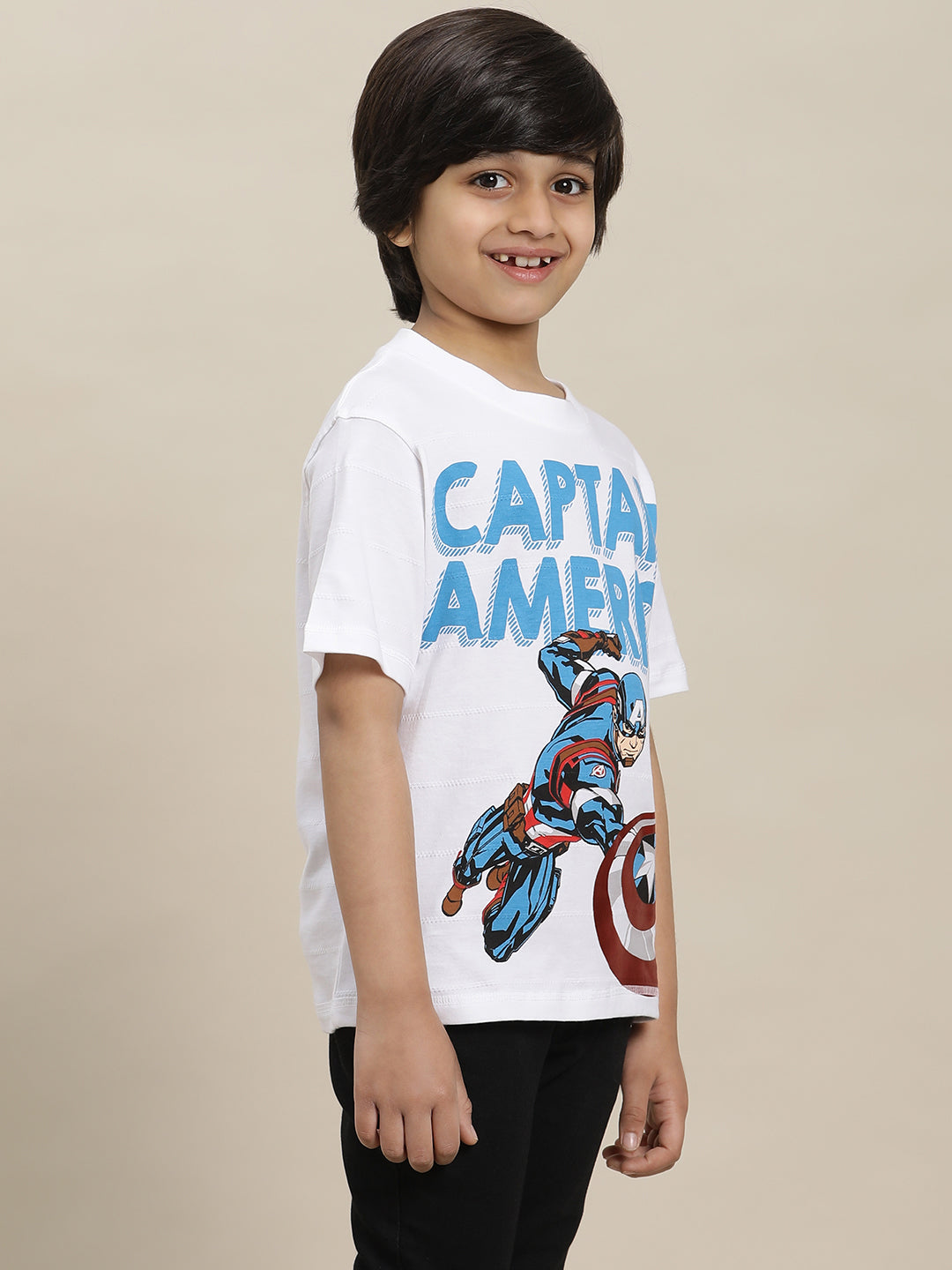 Captain America Regular Fit Tshirt For Boys