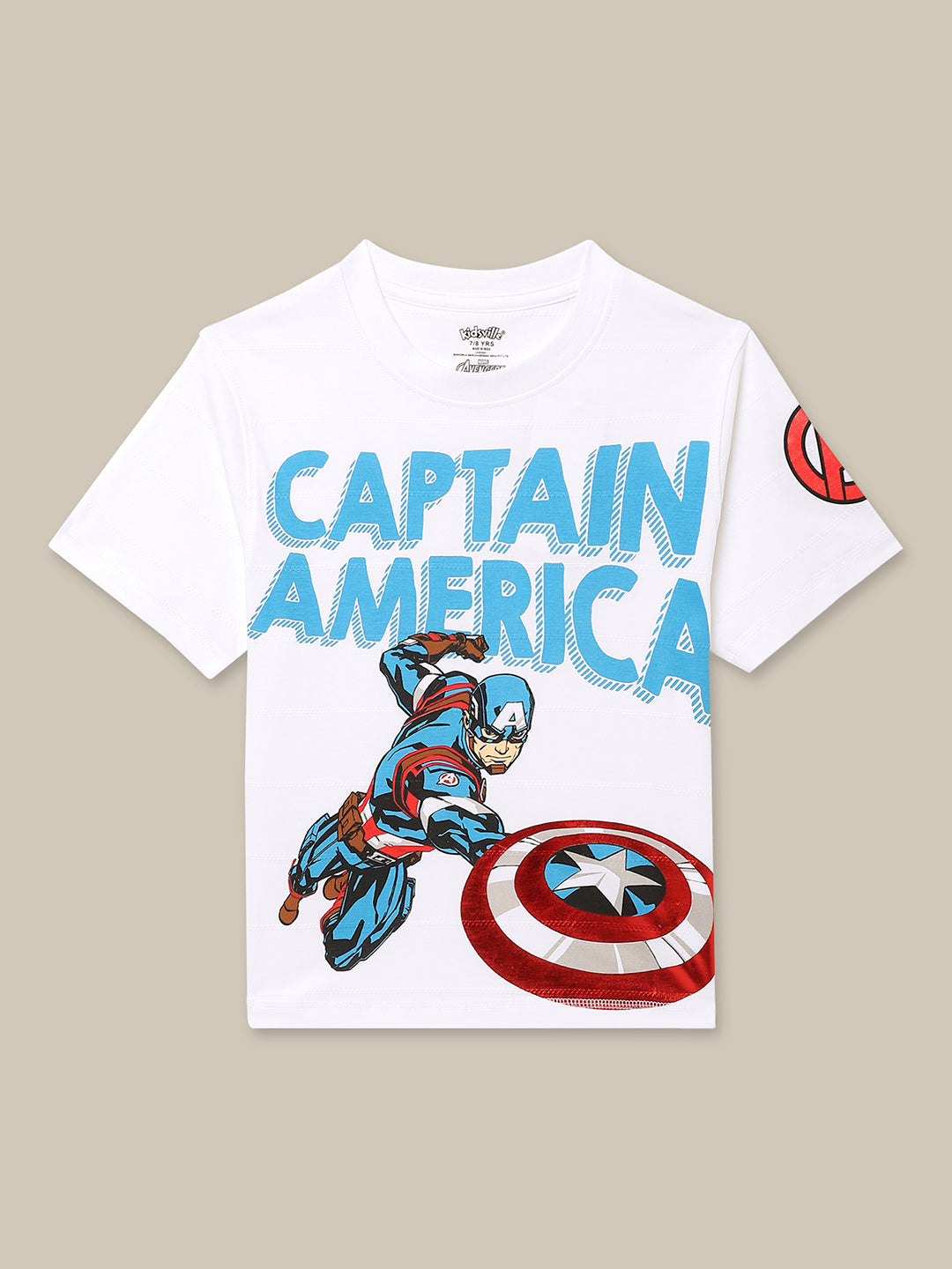 Captain America Regular Fit Tshirt For Boys