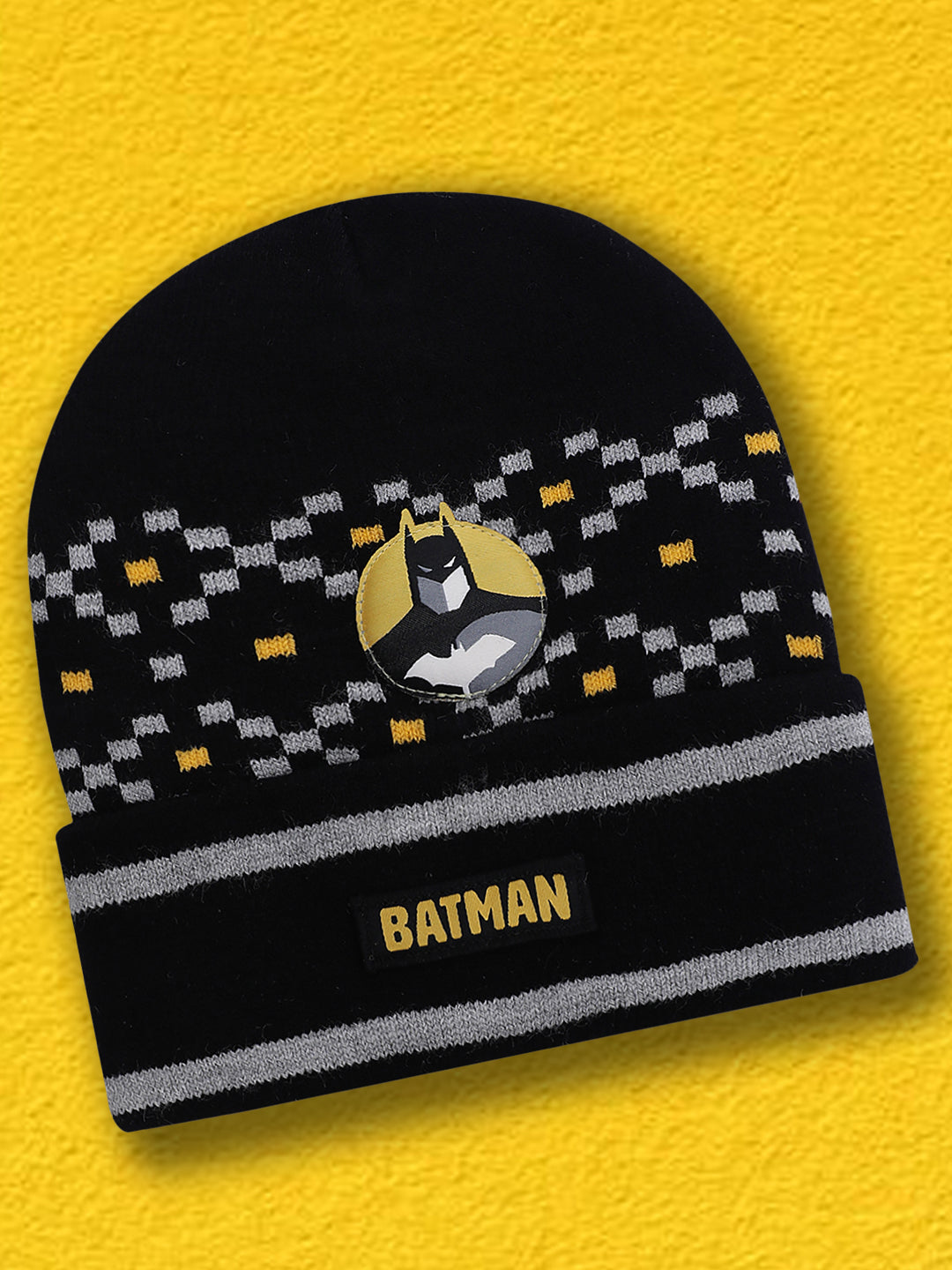 Kids Boys Batman Black Beanies