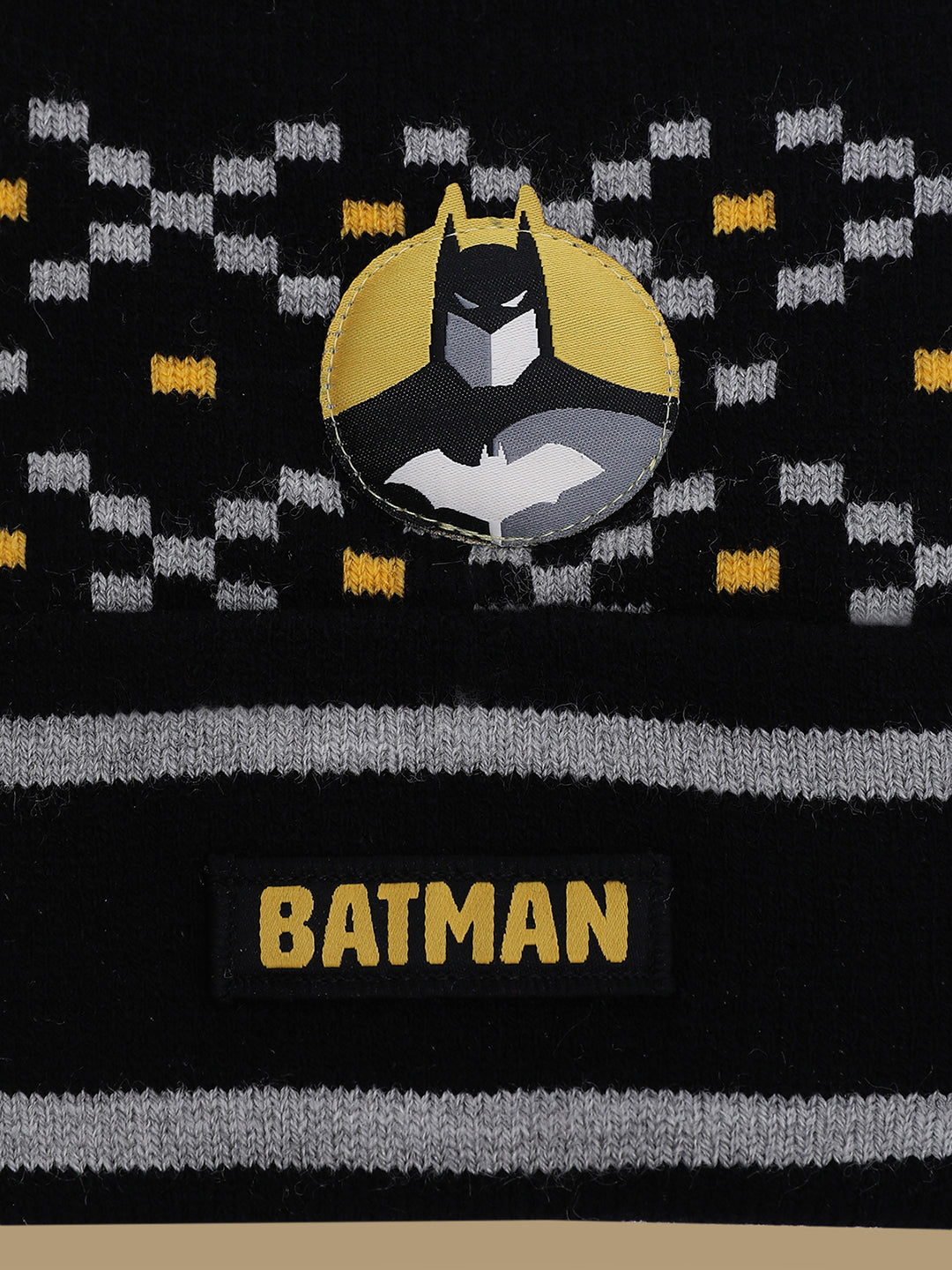 Kids Boys Batman Black Beanies