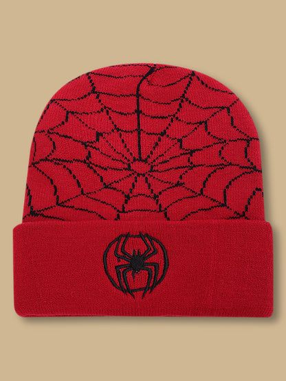 Kids Boys Spiderman Bright Red Beanies