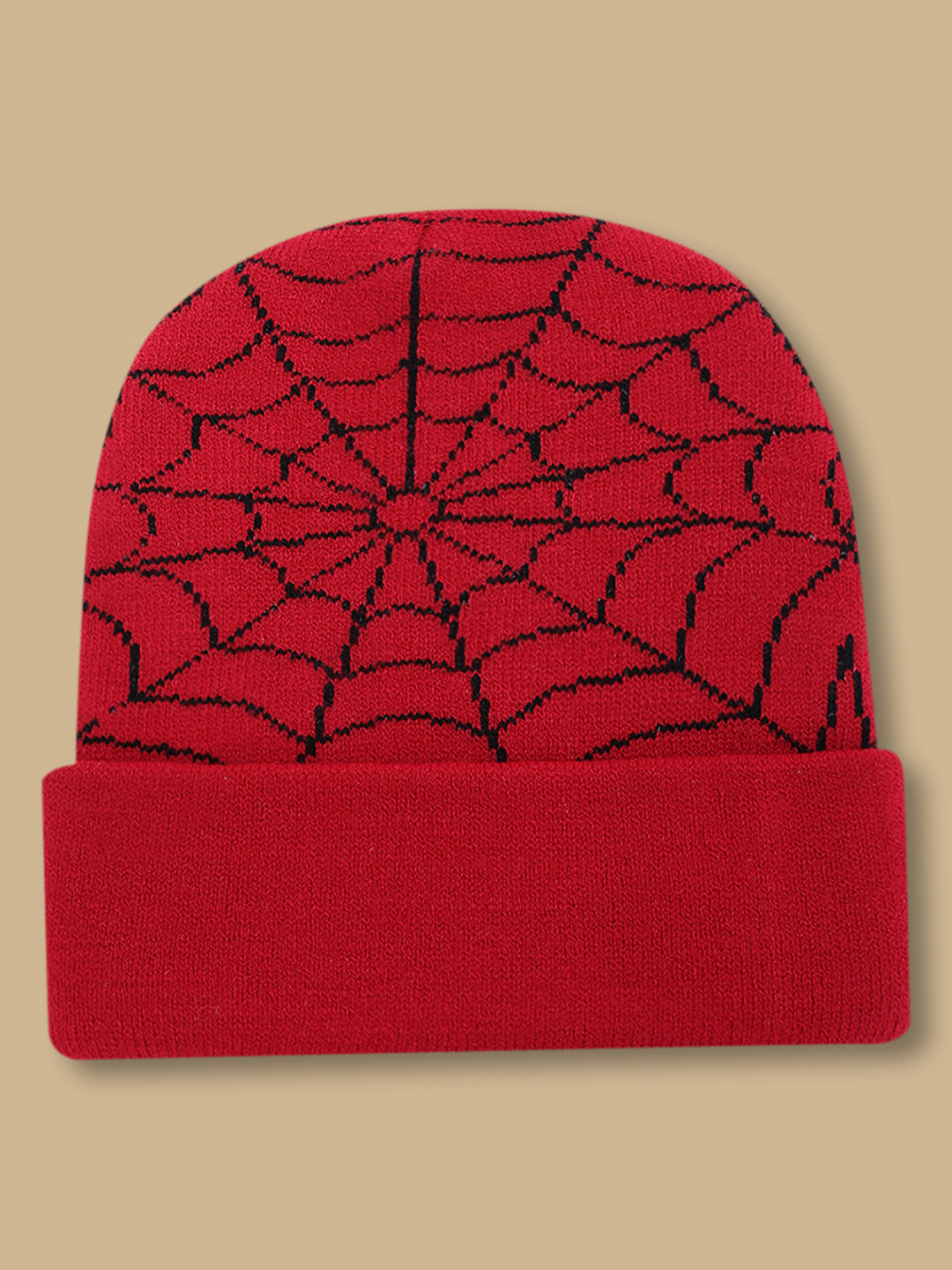 Kids Boys Spiderman Bright Red Beanies