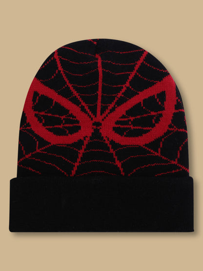 Kids Boys Spiderman Black Beanies