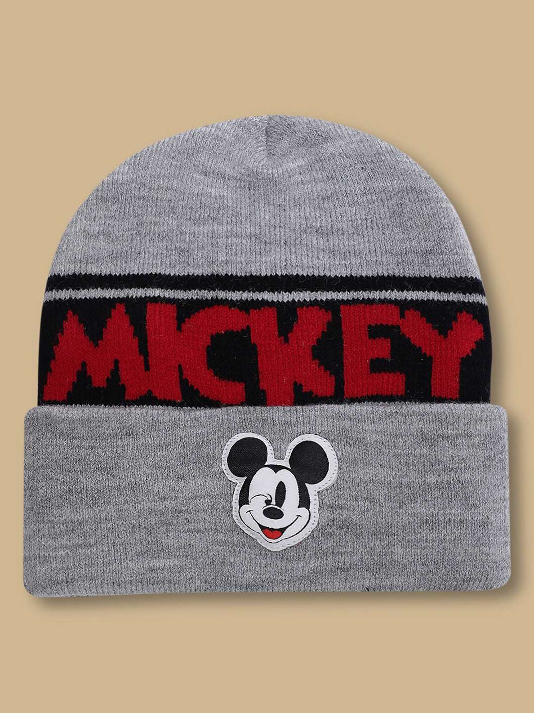 Kids Boys Mickey & Friends Grey Beanies