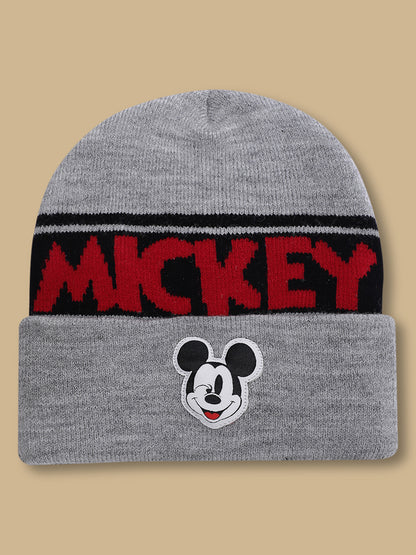 Kids Boys Mickey & Friends Grey Beanies