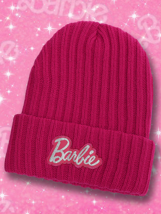 Kids Girls Barbie Pink Beanies